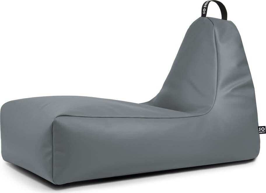 Šedý sedací vak z imitace kůže Chill XXL – So Soft?