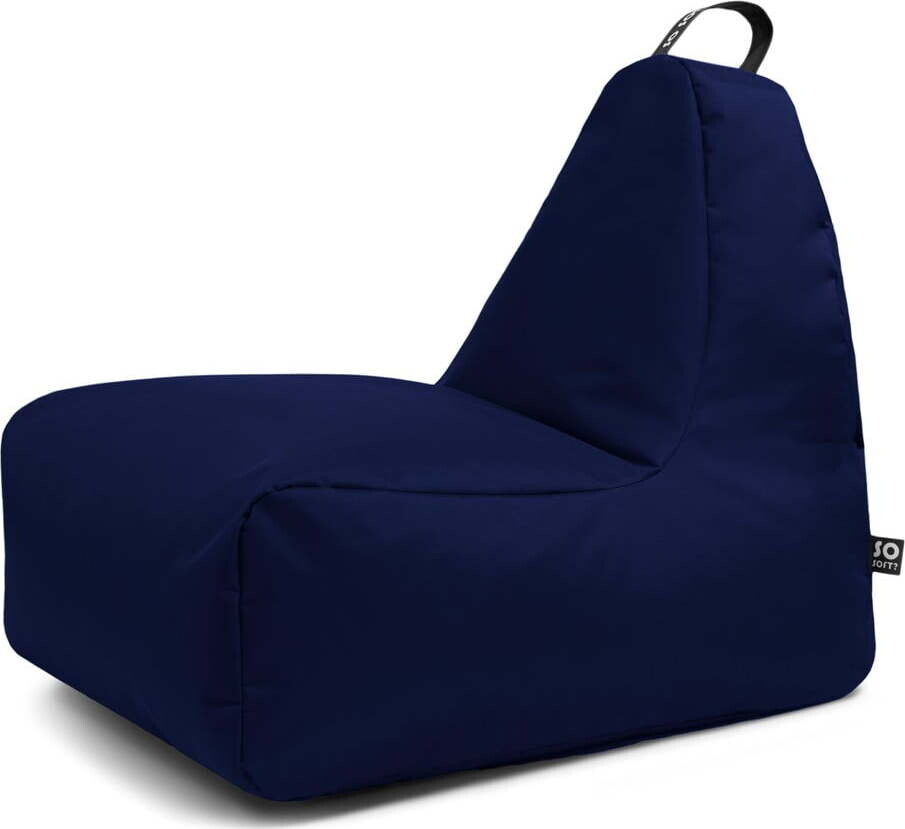 Tmavě modrý dětský sedací vak Chill M – So Soft?
