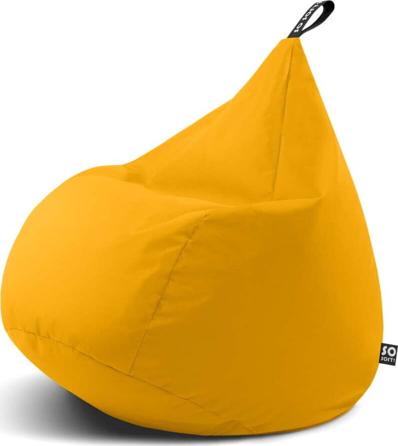 Žlutý dětský sedací vak Drop M – So Soft?