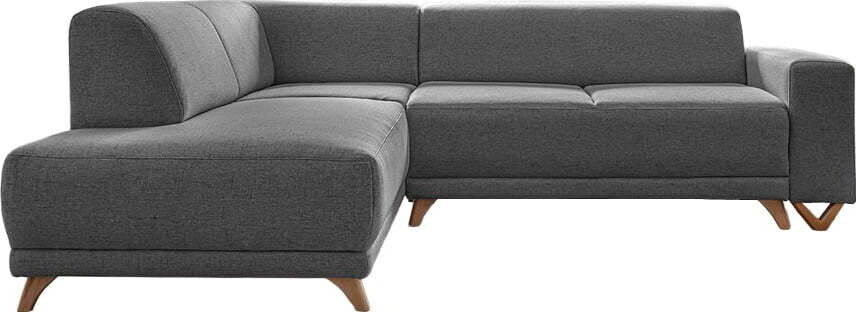 Šedá rozkládací/s úložným prostorem rohová pohovka (levý roh/do L) Classy Sophie – Miuform