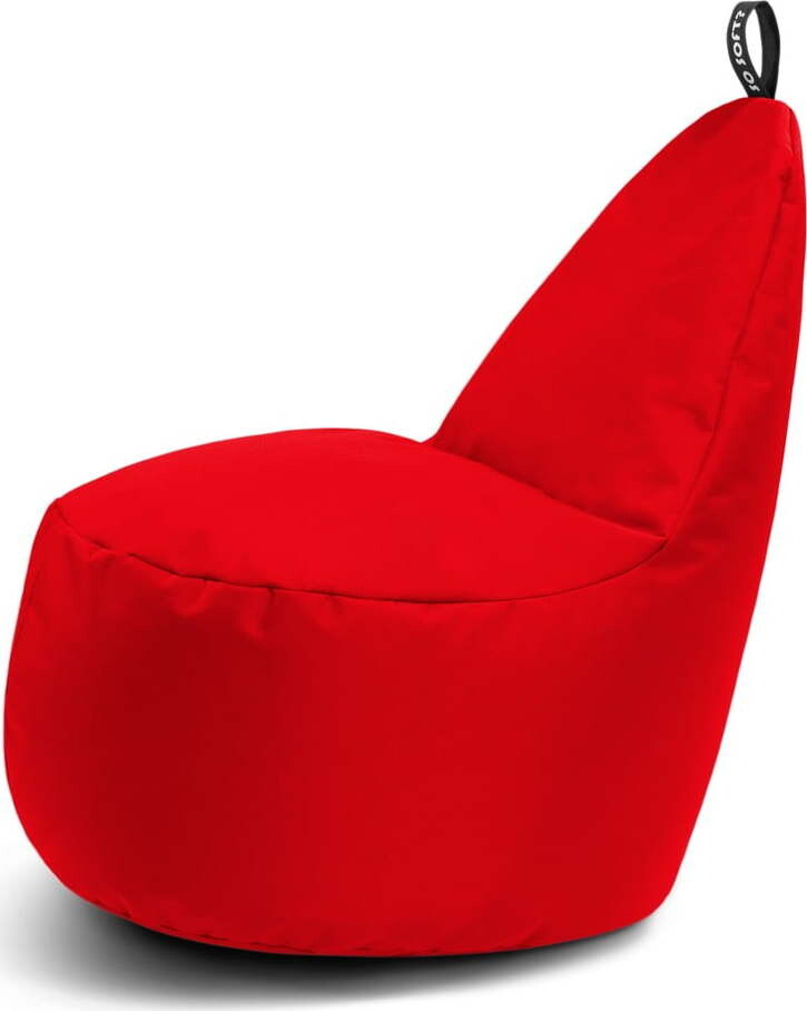 Červený sedací vak Lull L – So Soft?