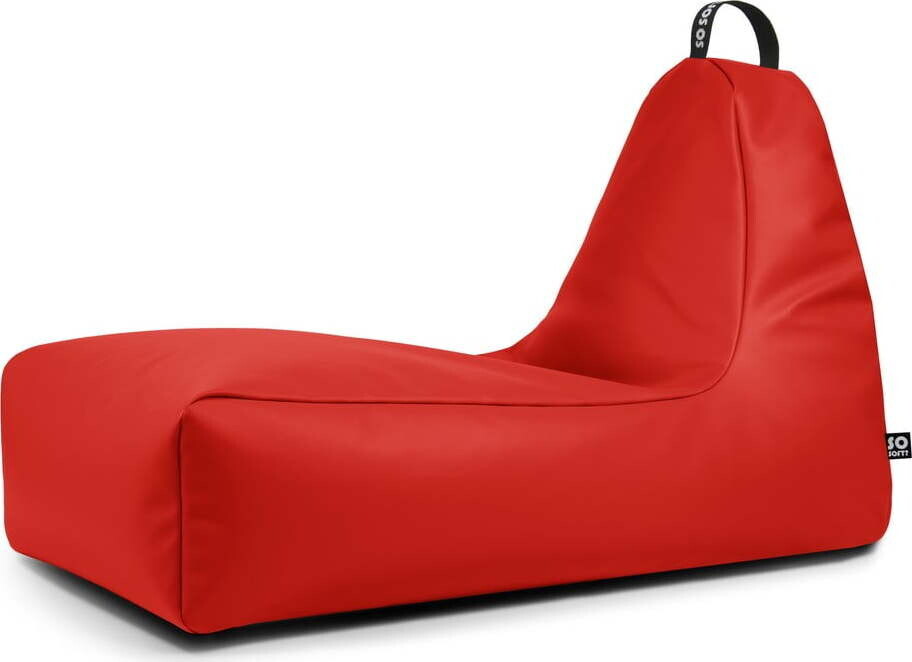 Červený sedací vak z imitace kůže Chill XXL – So Soft?