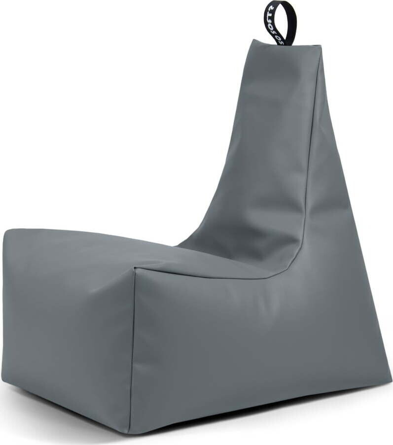 Šedý sedací vak z imitace kůže Icy L – So Soft?