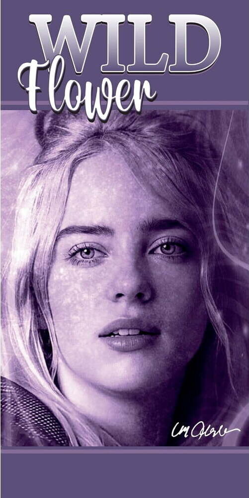 Fialová bavlněná dětská osuška 70x140 cm Billie Eilish – Jerry Fabrics