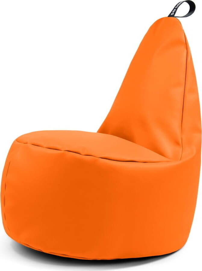 Oranžový sedací vak z imitace kůže Lull L – So Soft?