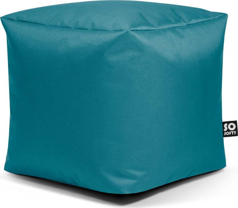 Tyrkysový dětský sedací vak Cube M – So Soft?