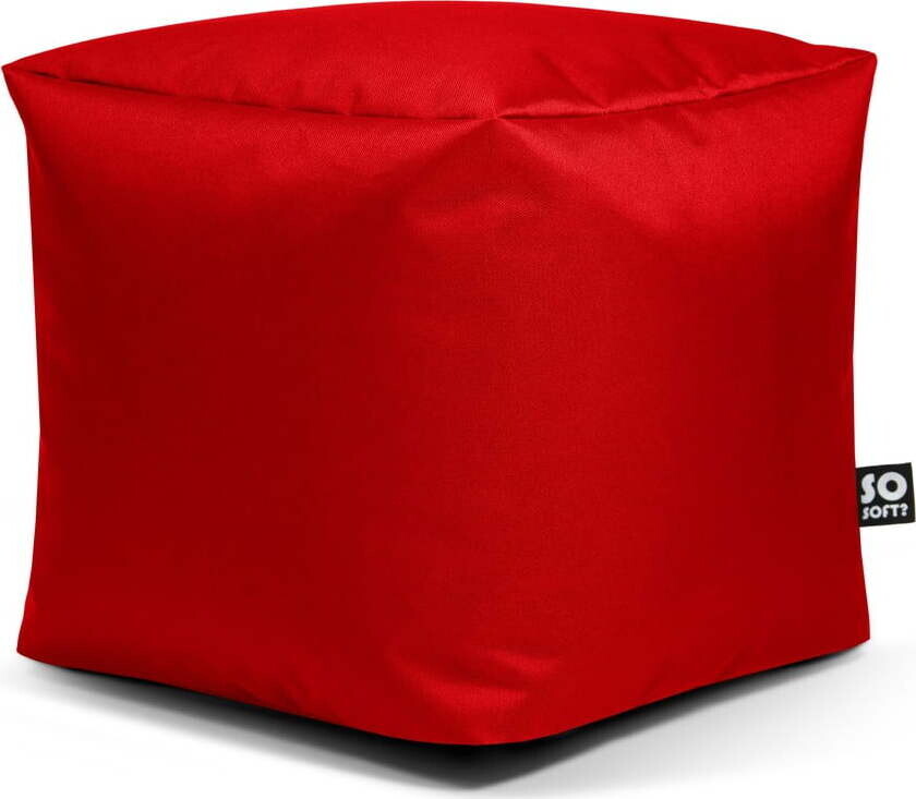 Červený dětský sedací vak Cube M – So Soft?