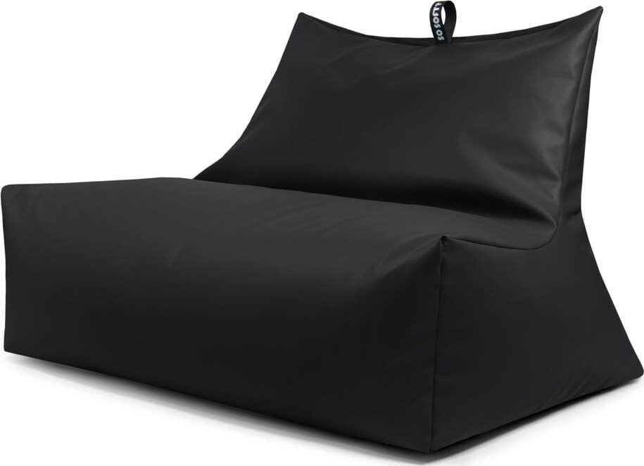 Černý sedací vak z imitace kůže Icy Sofa – So Soft?