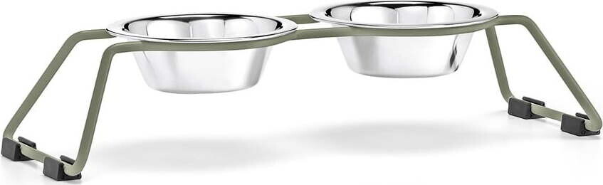 Set misek s podstavcem pro domácího mazlíčka z nerezové oceli Cena Grollive S – MiaCara