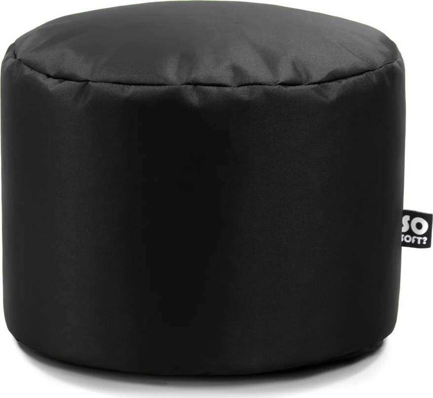 Černý dětský sedací vak z imitace kůže Dot M – So Soft?