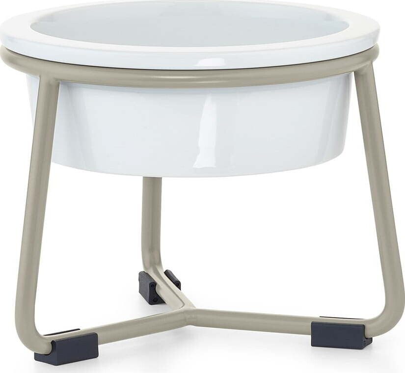 Porcelánová miska s podstavcem pro psa ø 20 cm Pranzo Greige M – MiaCara