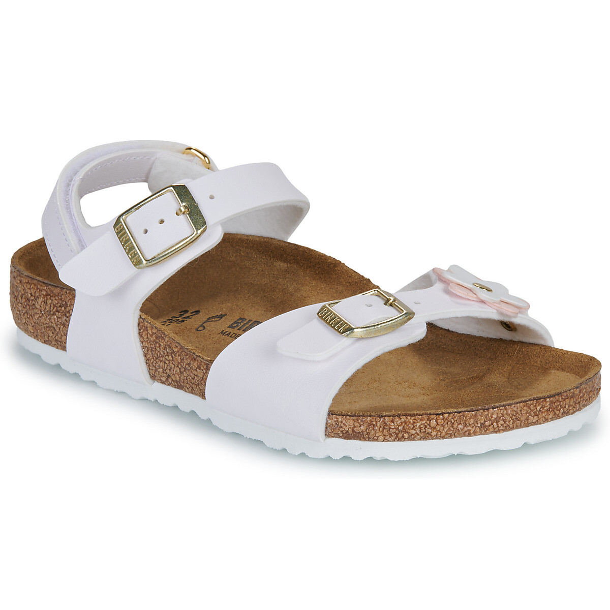 BIRKENSTOCK  Rio AS Kids Flowers BF White  Bílá