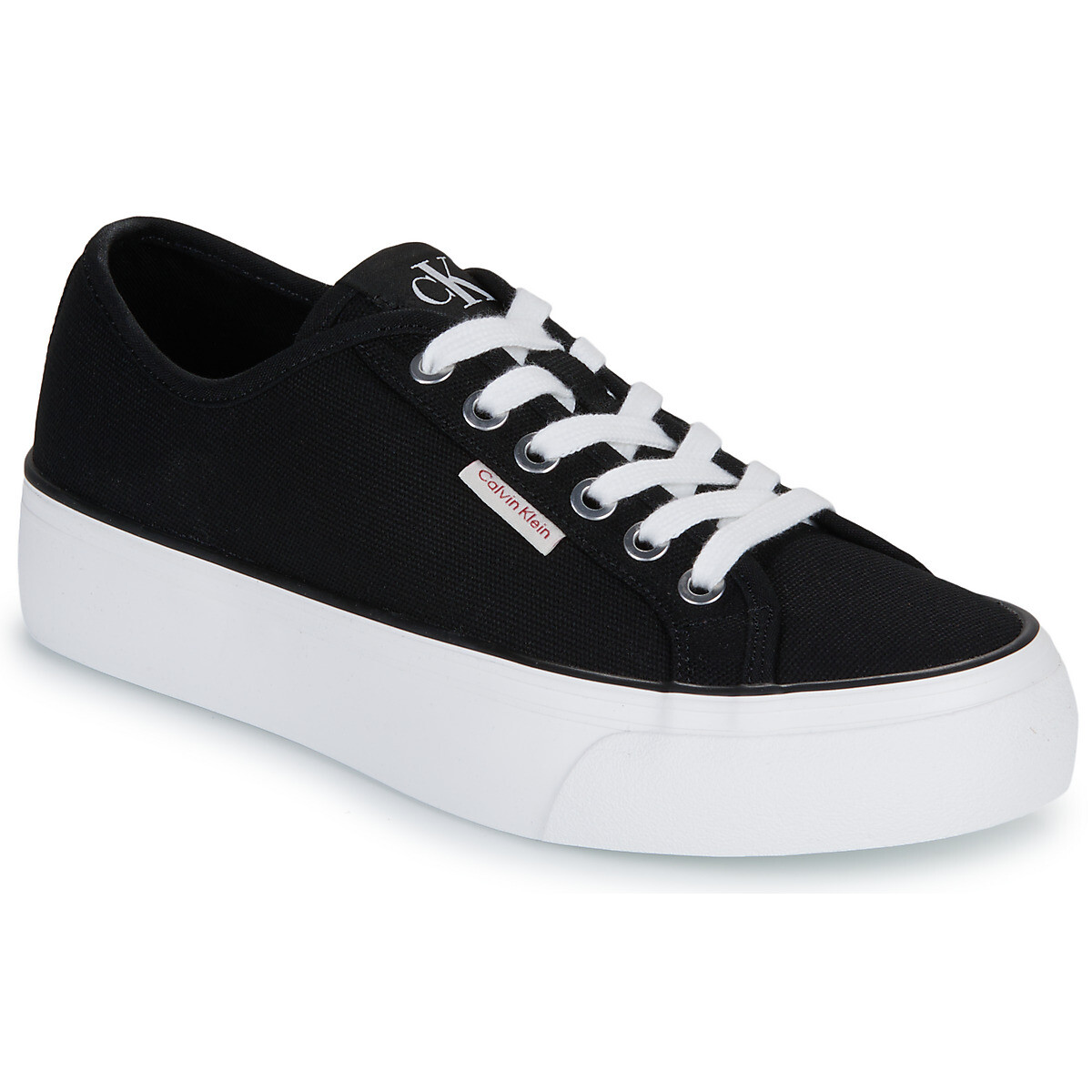 Calvin Klein Jeans  VULC FLATFORM CTN LOGO TAG  Černá
