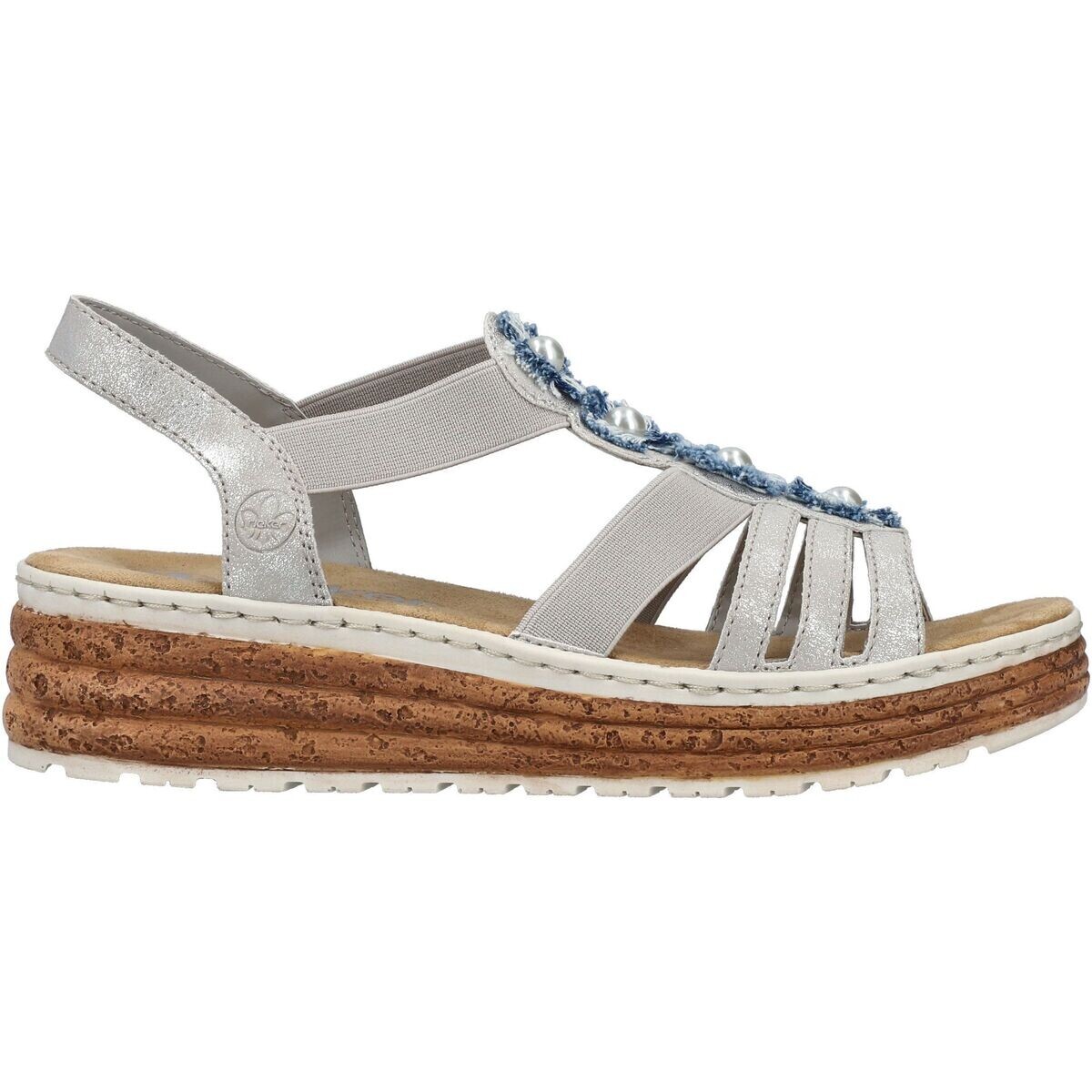 Rieker  Sandalen  Stříbrná