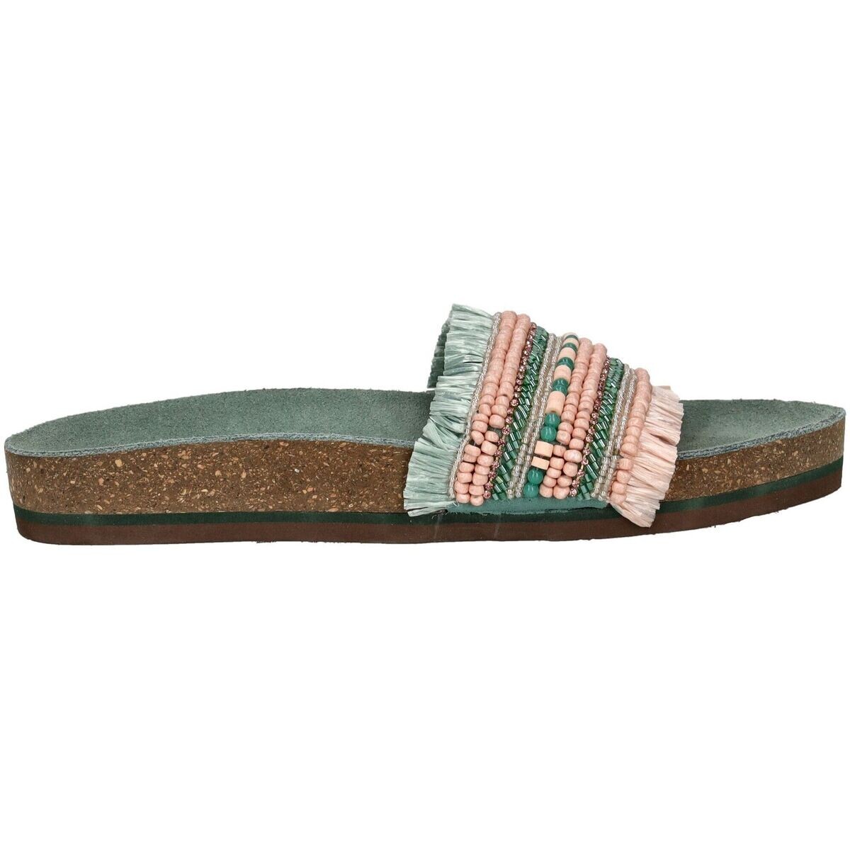 Lazamani  Pantoletten  Zelená