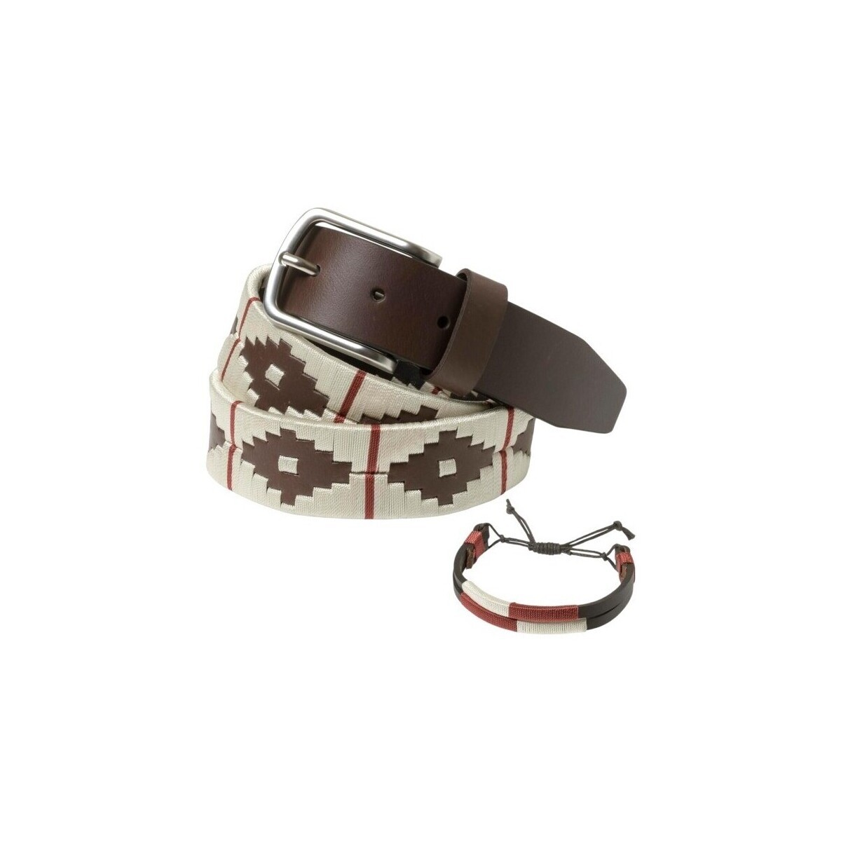 Pelpe  POLO Cinturón estilo argentino Granate  Bordó