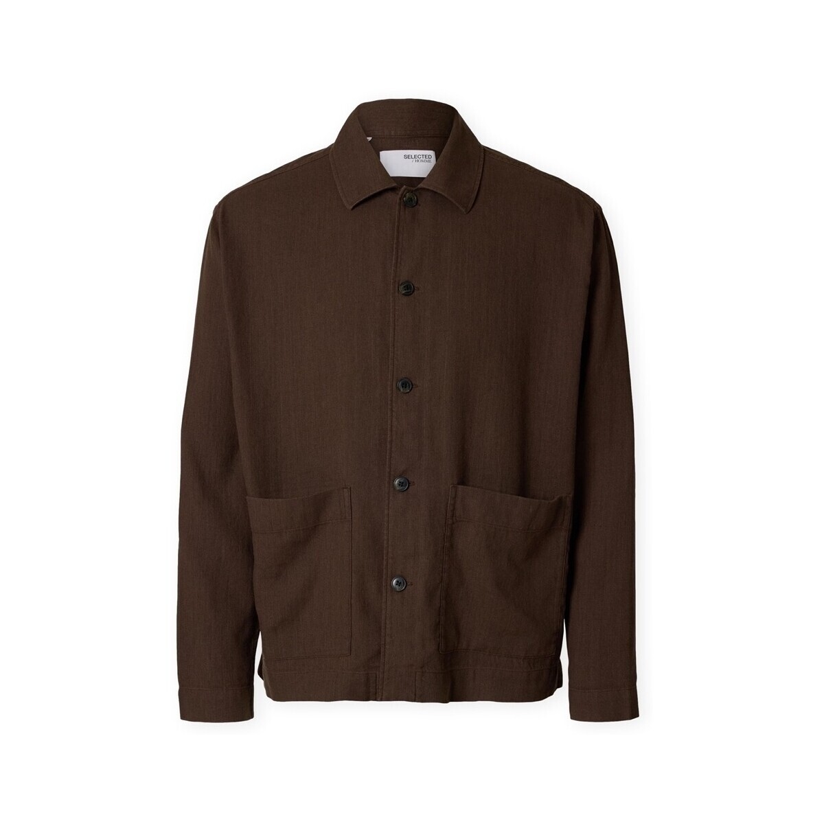 Selected  Rlxtony Formal Overshirt - Demitasse  Hnědá