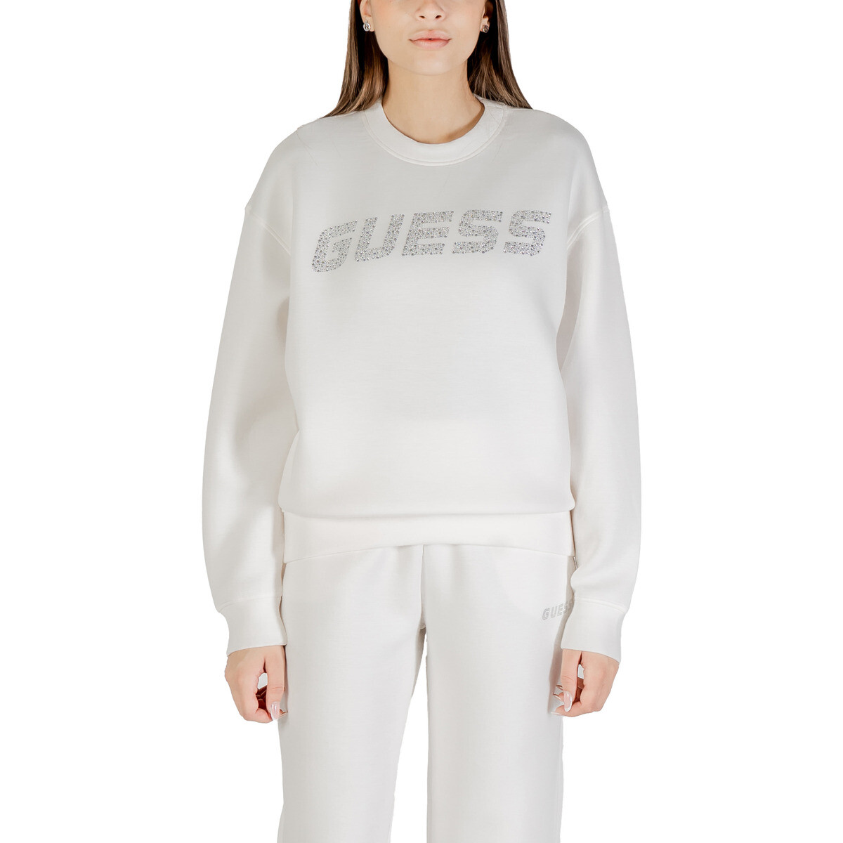 Guess  CECILIA CN SWEATSHIRT V4BQ15 K7UW2  Bílá