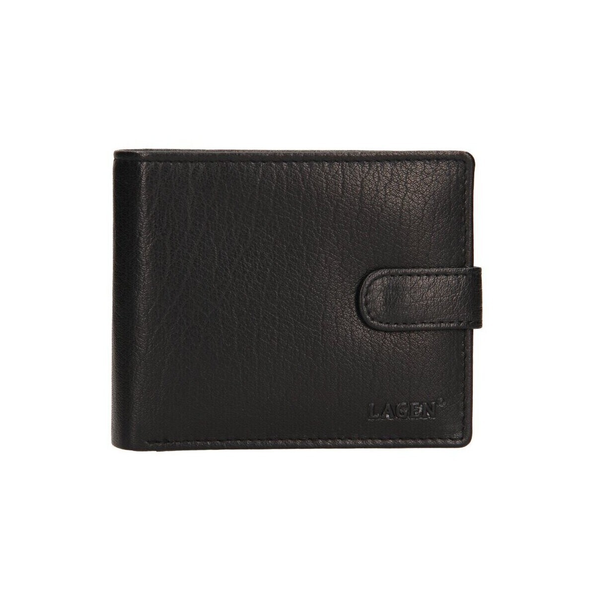 Lagen  W-2006 černá pánská kožená peněženka  Černá
