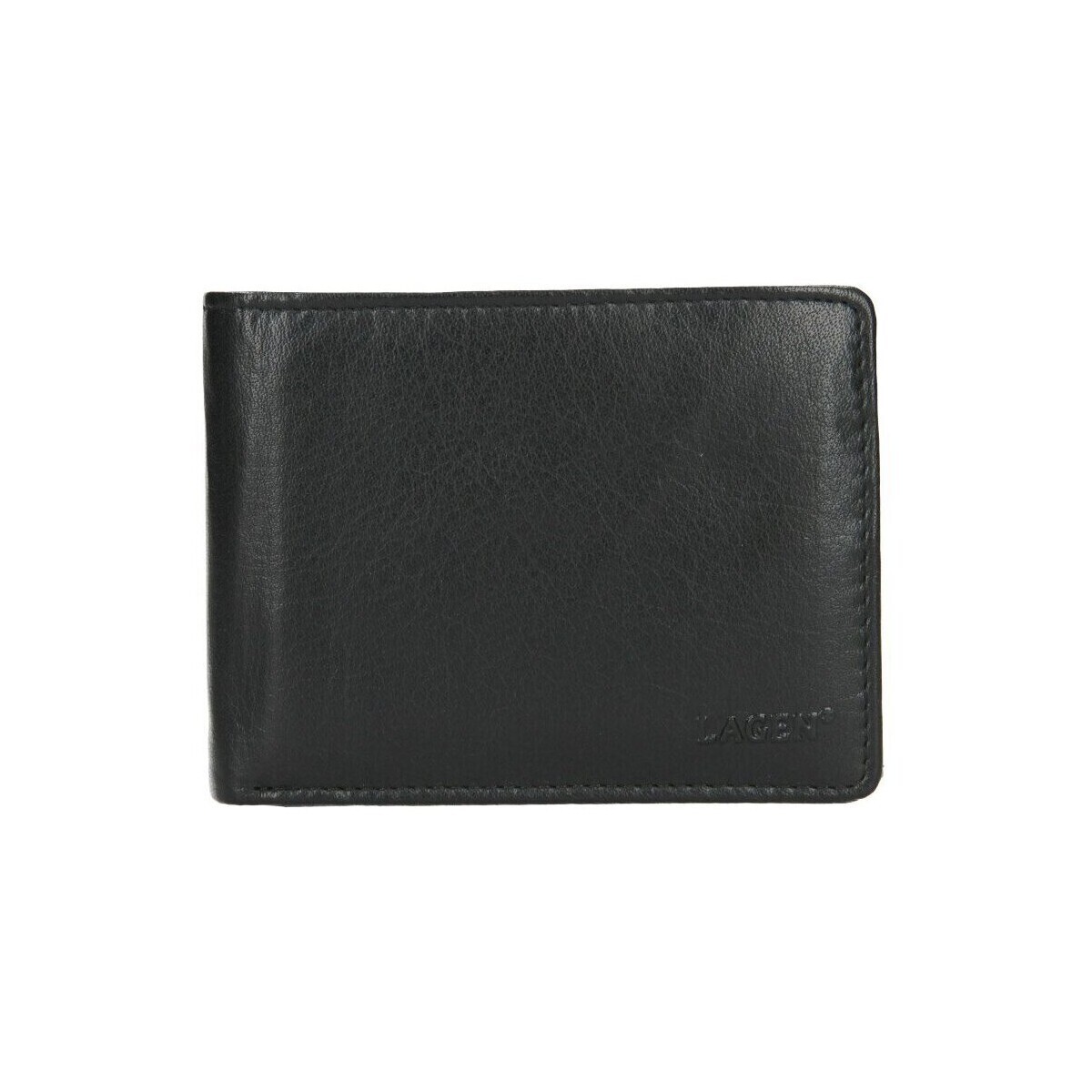 Lagen  V-76 černá pánská kožená peněženka  Černá