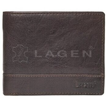 Lagen  V-76/T tmavě hnědá pánská kožená peněženka  Hnědá