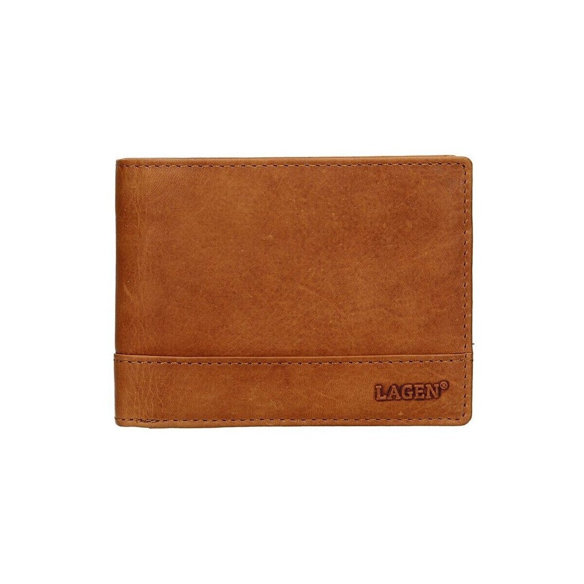 Lagen  V-76-V hnědá pánská kožená peněženka  Hnědá