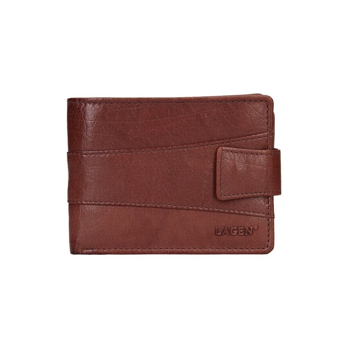 Lagen  V-98 hnědá pánská kožená peněženka  Hnědá