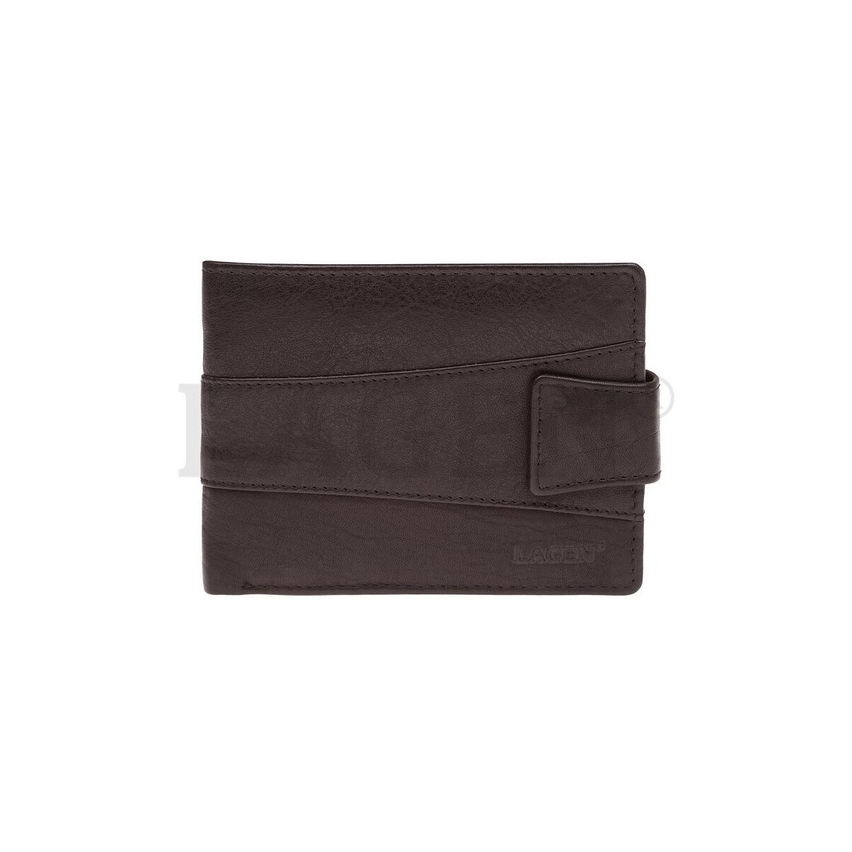 Lagen  V-98-E hnědá pánská kožená peněženka  Hnědá