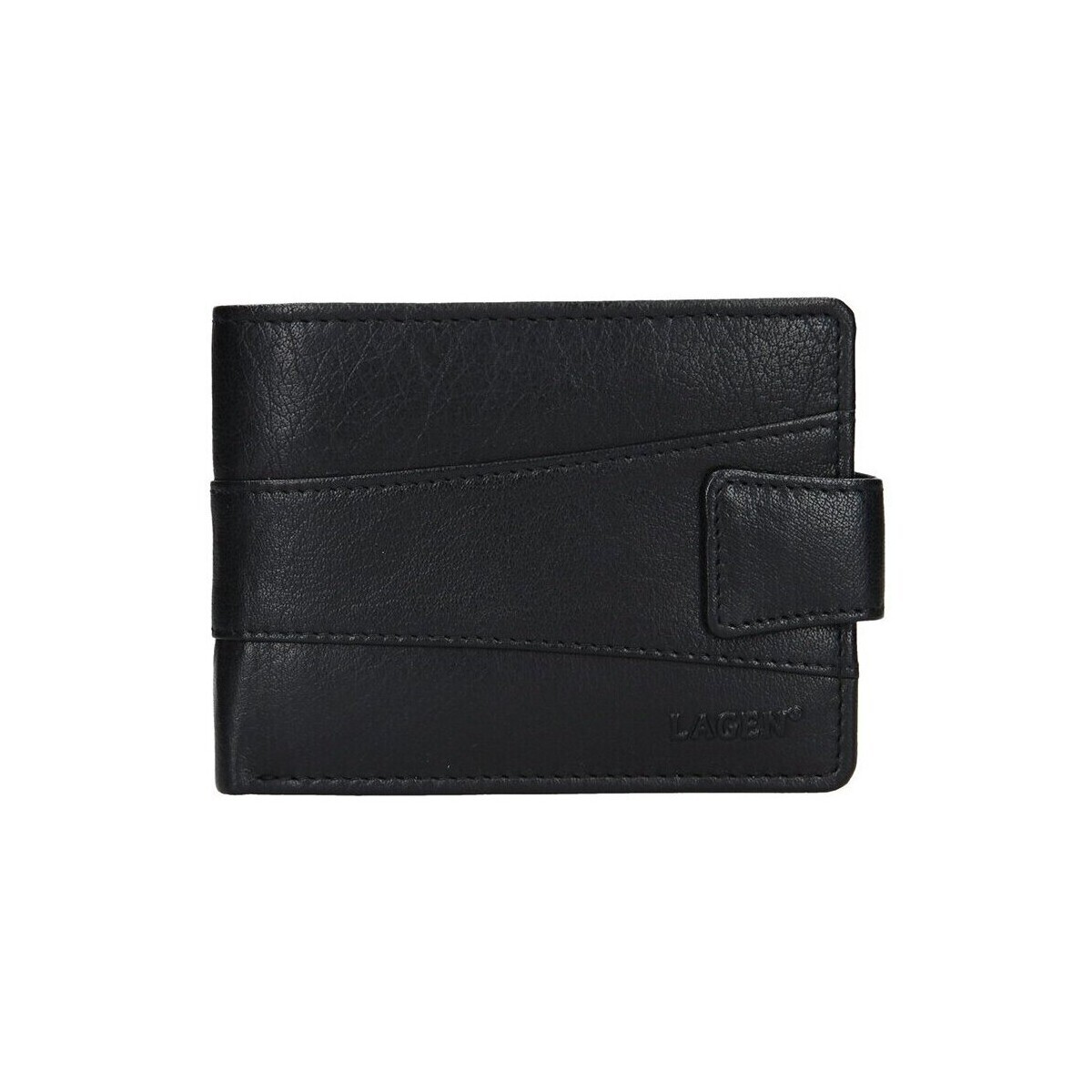 Lagen  V-98 černá pánská kožená peněženka  Černá