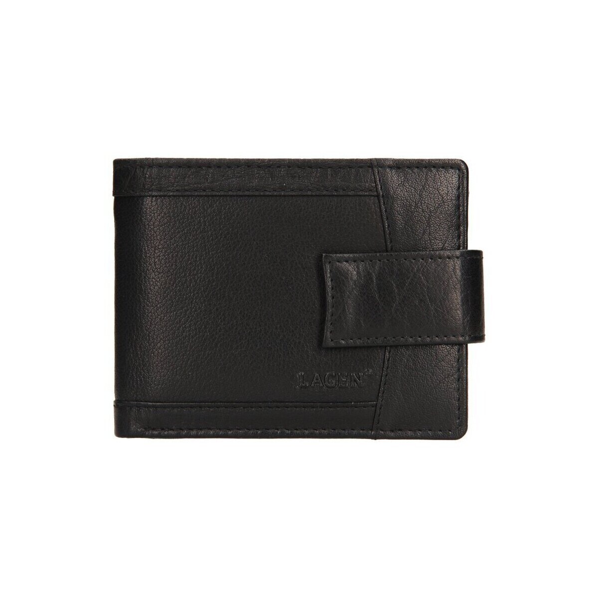Lagen  V-05 černá pánská kožená peněženka  Černá