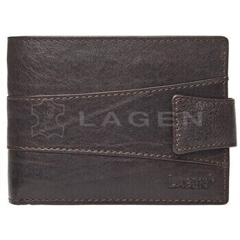 Lagen V-98-T tmavě hnědá pánská kožená peněženka Hnědá