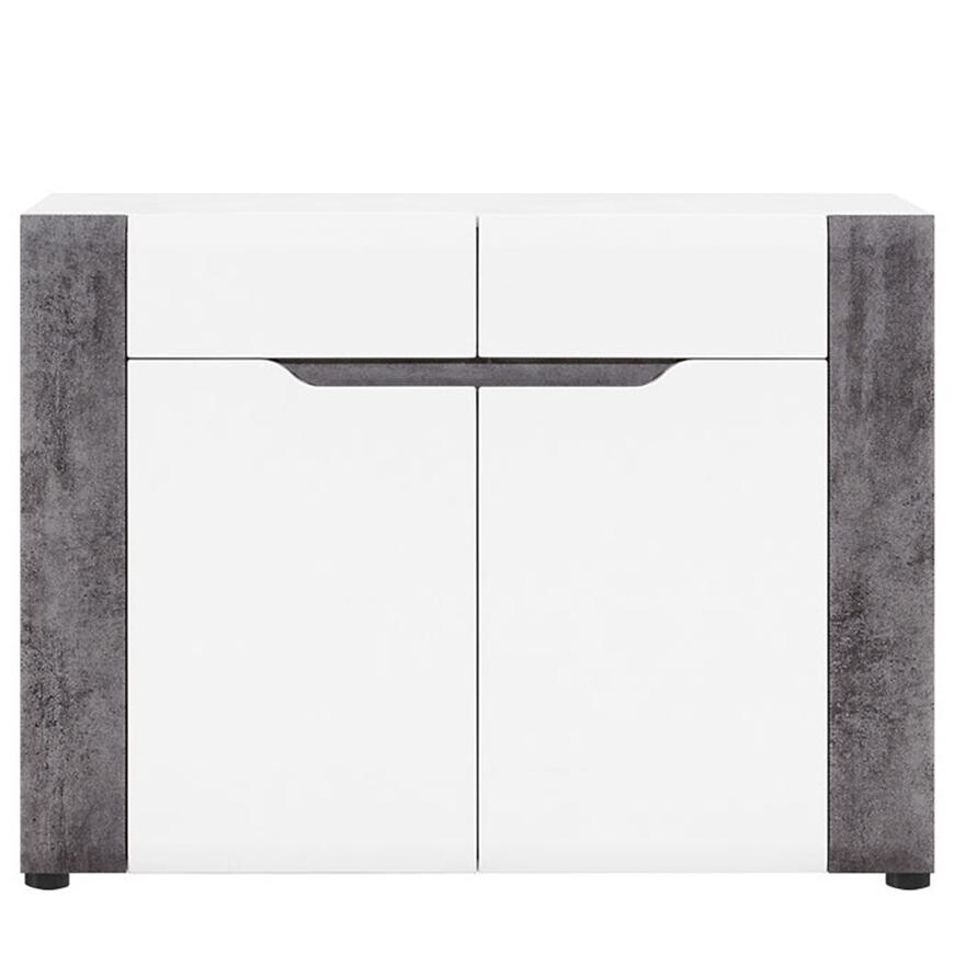 Komoda Brando B02 bílá/Beton 2d2s