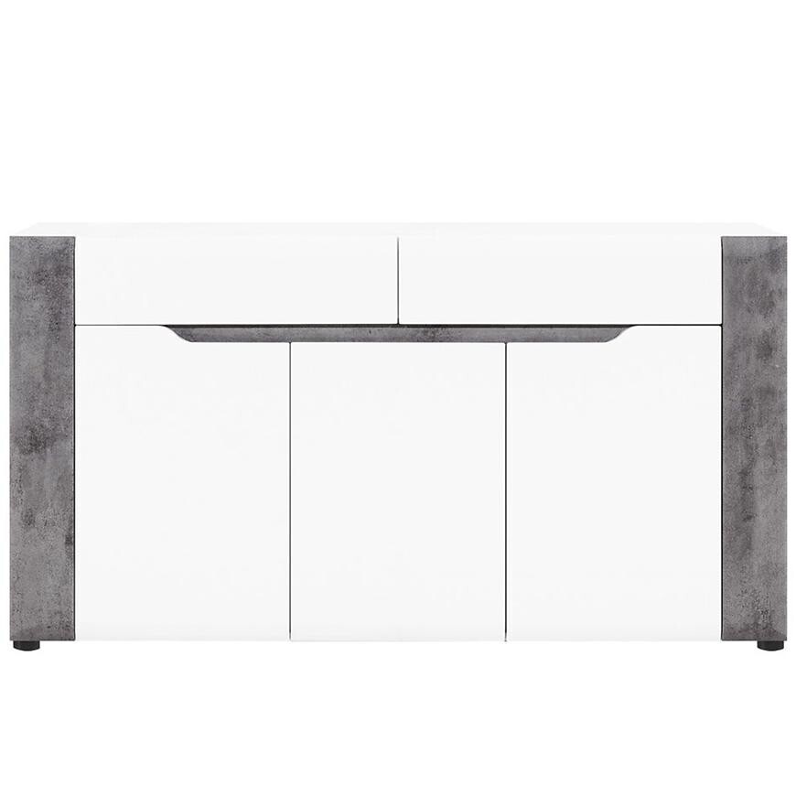 Komoda Brando B03 bílá/Beton 3d2s