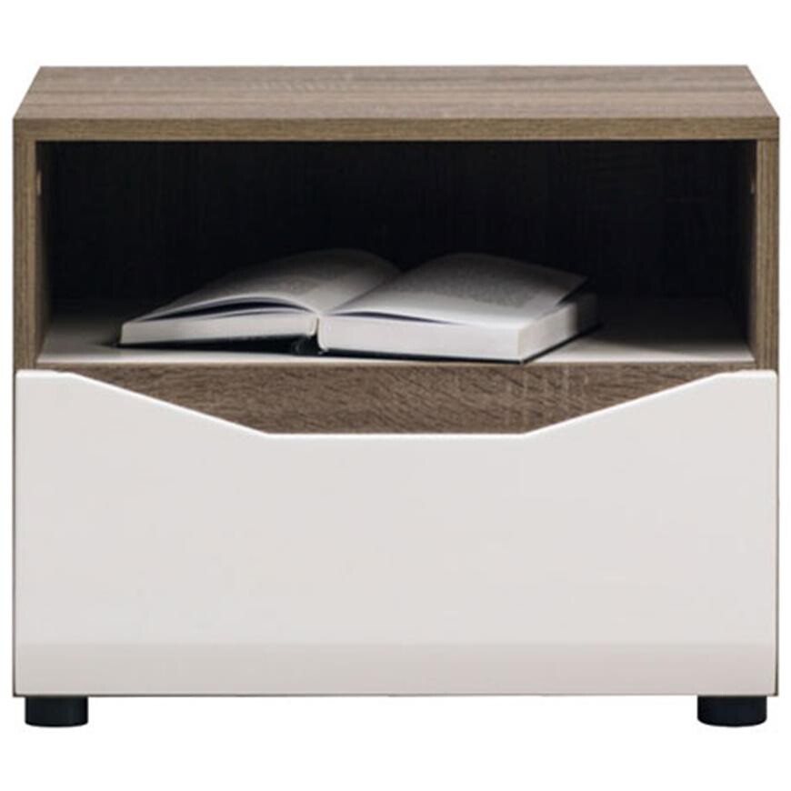 Noční stolek Lionel Li13 dub sonoma/bílá