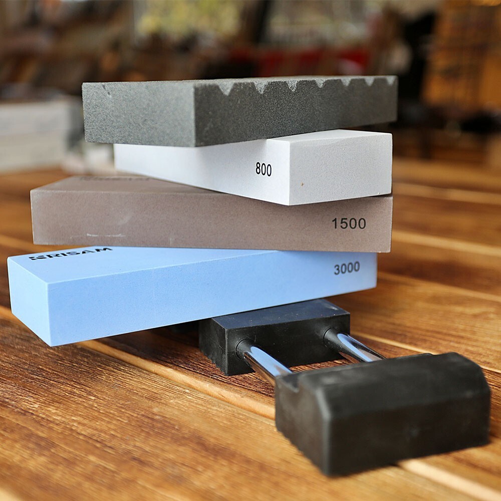 Sada brusných kamenů Risam Pokročilý včetně srovnávače a držáku