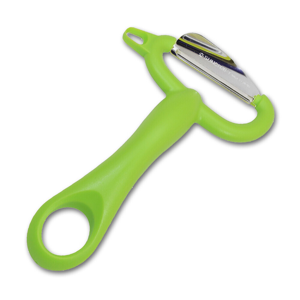 Extra ostrá škrabka z nerezové oceli Suncraft Fit Peeler - zelená