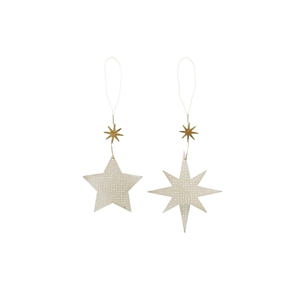 Sada 2 ks závěsných vánočních ozdob STAR House Doctor - stříbrná