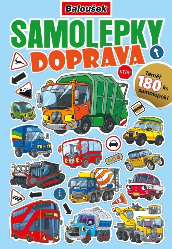 Baloušek Samolepkový sešit A5 - Doprava - BOSS008