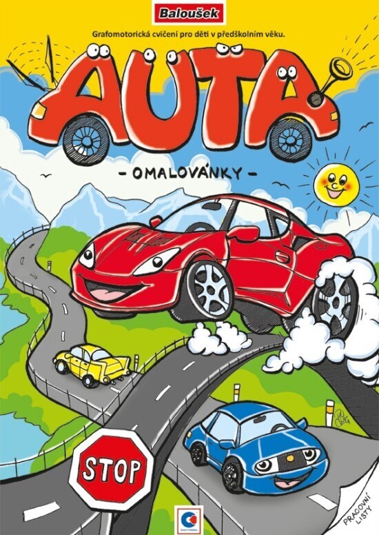 Baloušek Omalovánky A4 - grafomotorická - Auta - BO770