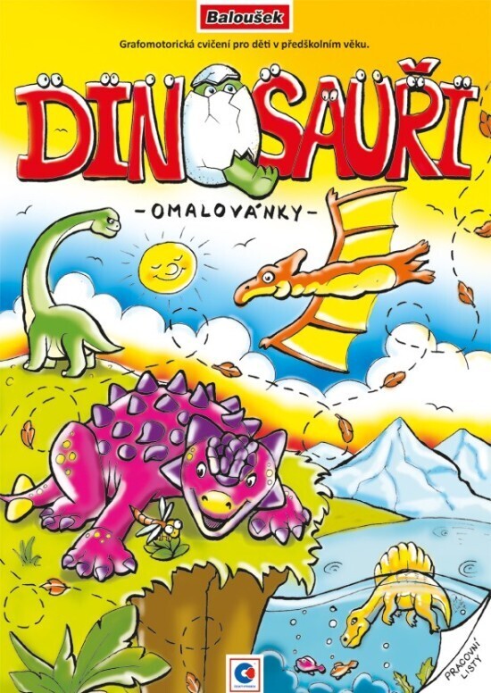 Baloušek Omalovánky A4 - grafomotorická - Dinosauři - BO769