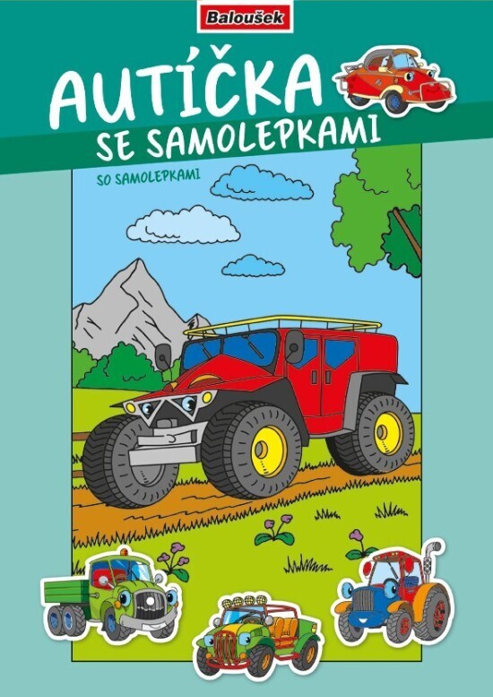 Baloušek Omalovánky A4 se samolepkami - Autíčka - BO780