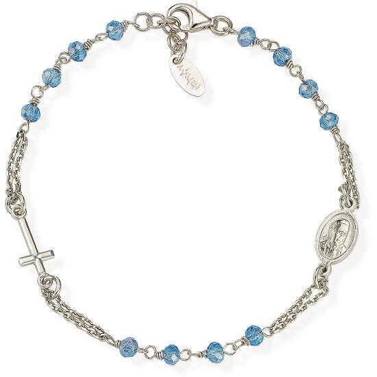 Amen Originální stříbrný náramek s krystaly Rosary BROBC3