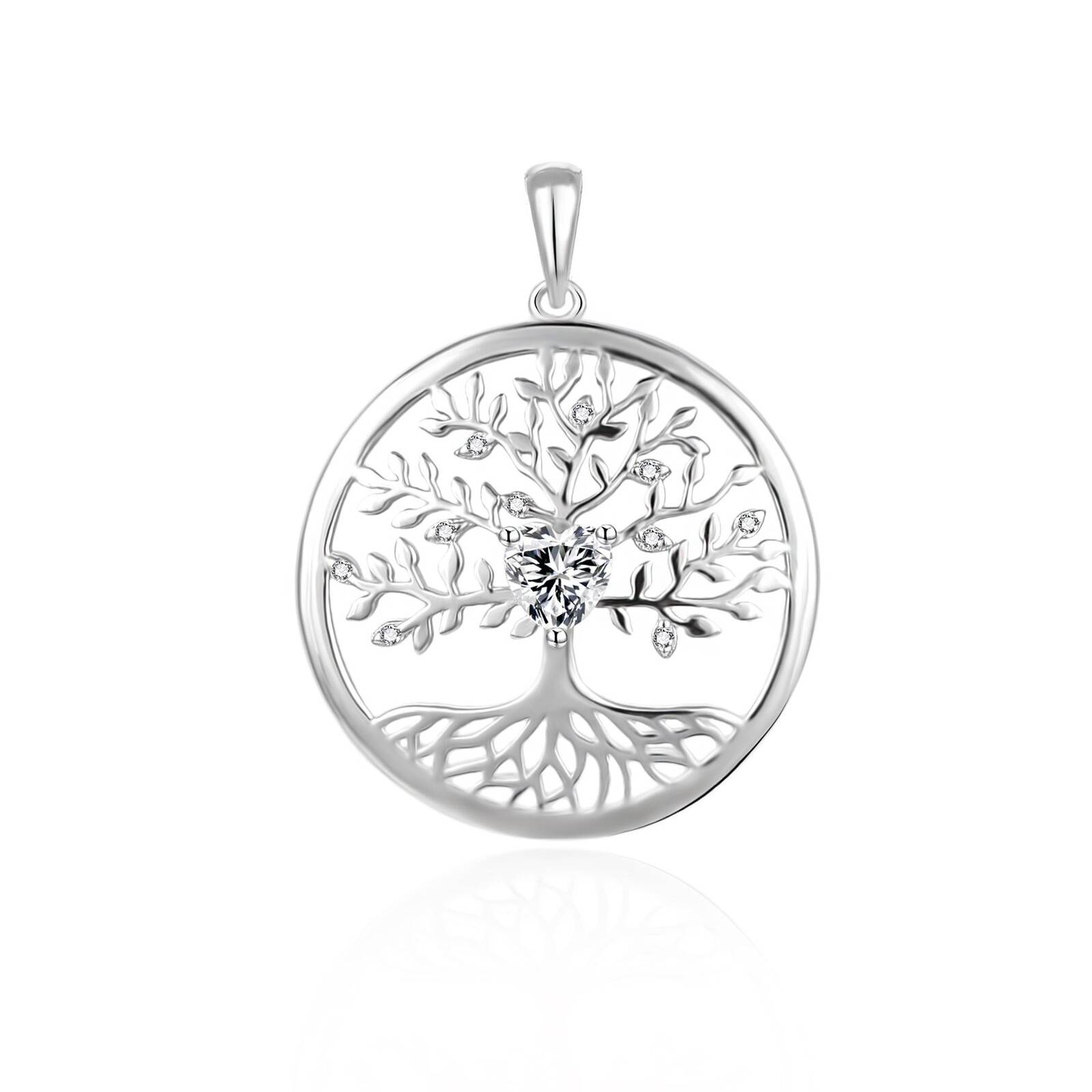 Agato Stříbrný přívěsek Strom života se zirkony AGT-H02W