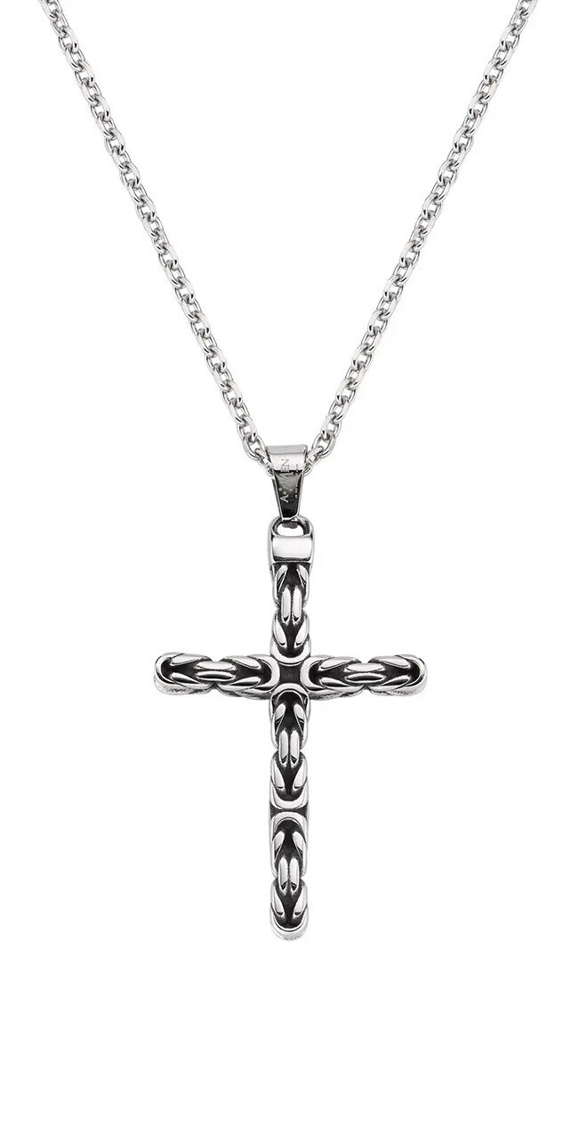 Amen Pánský ocelový náhrdelník Kříž ACCL001 (řetízek, přívěsek)
