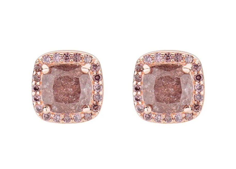 Amen Okouzlující pozlacené náušnice se zirkony Lady ECRQRBRBRZ