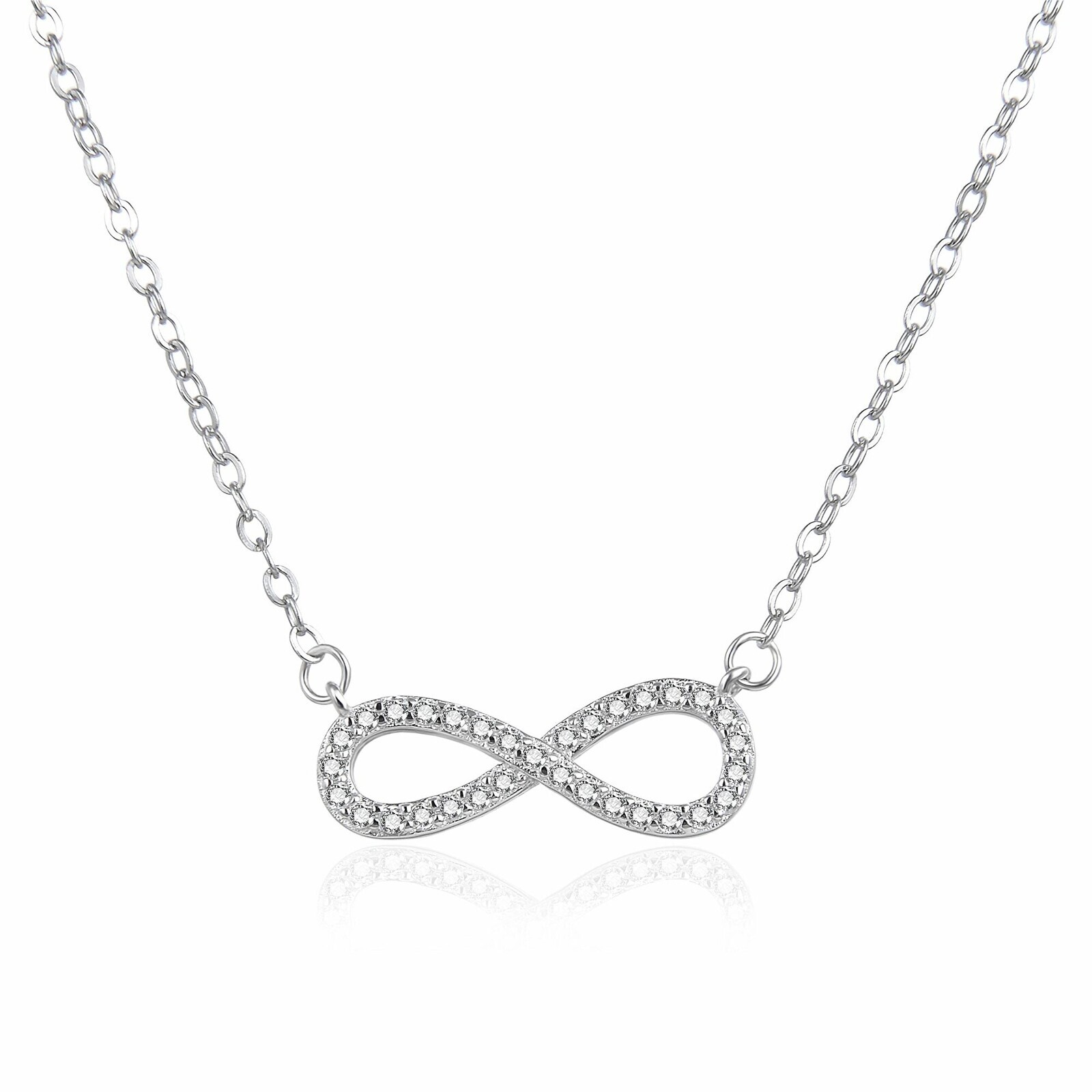 Agato Okouzlující stříbrný náhrdelník Nekonečno AGT-N026W