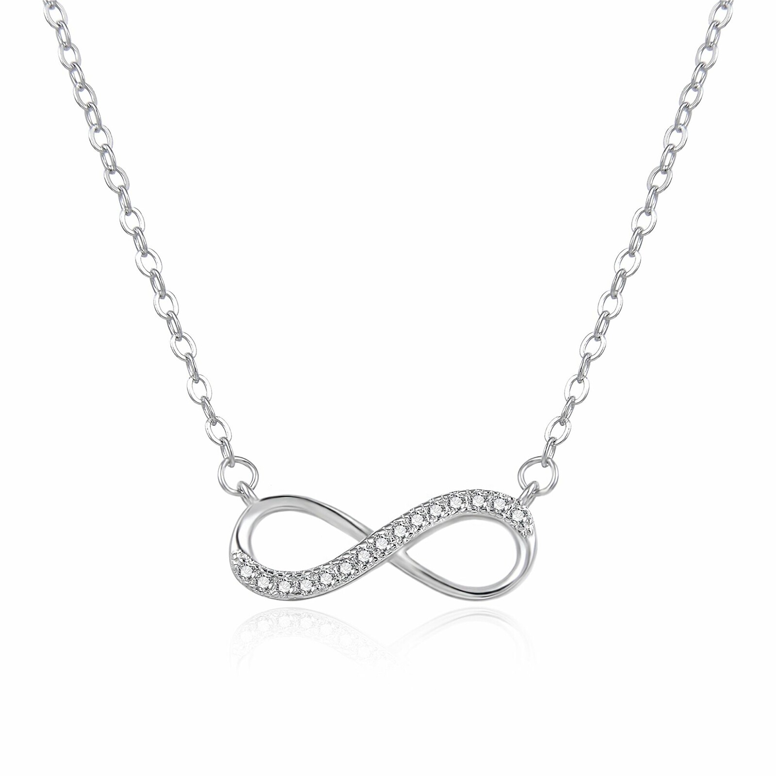 Agato Půvabný stříbrný náhrdelník Nekonečno AGT-N025W