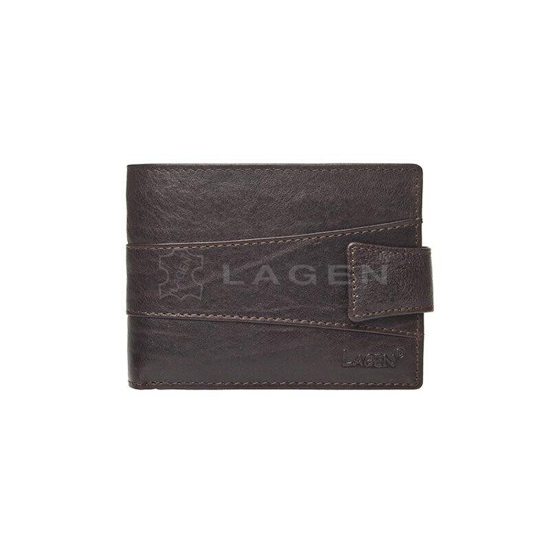 Lagen V-98-T tmavě hnědá pánská kožená peněženka