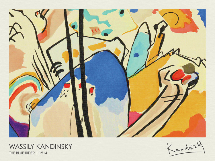 Wassily Kandinsky Obrazová reprodukce The Blue Rider (1914), Wassily Kandinsky, 40 × 30 cm