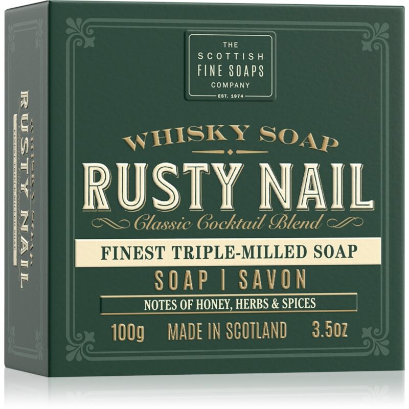 Scottish Fine Soaps Whisky Soap Rusty Nail čisticí tuhé mýdlo na tělo a obličej 100 g